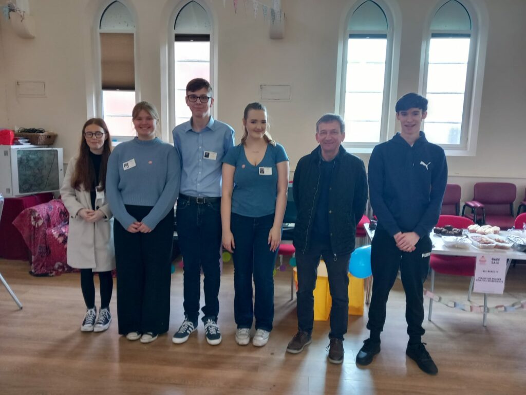 Staffordshire Youth Union members with SNAP Chair Bob Heighway