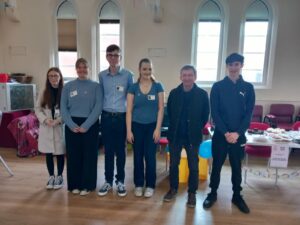 Staffordshire Youth Union members with SNAP Chair Bob Heighway